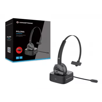 Belaidės Bluetooth ausinės su įkrovimo stotele Conceptronic POLONA