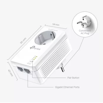 TP-Link TL-PA7027P KIT PowerLine tinklo adapteris 1000 Mbit/s Ethernet LAN Baltas 2 vnt.