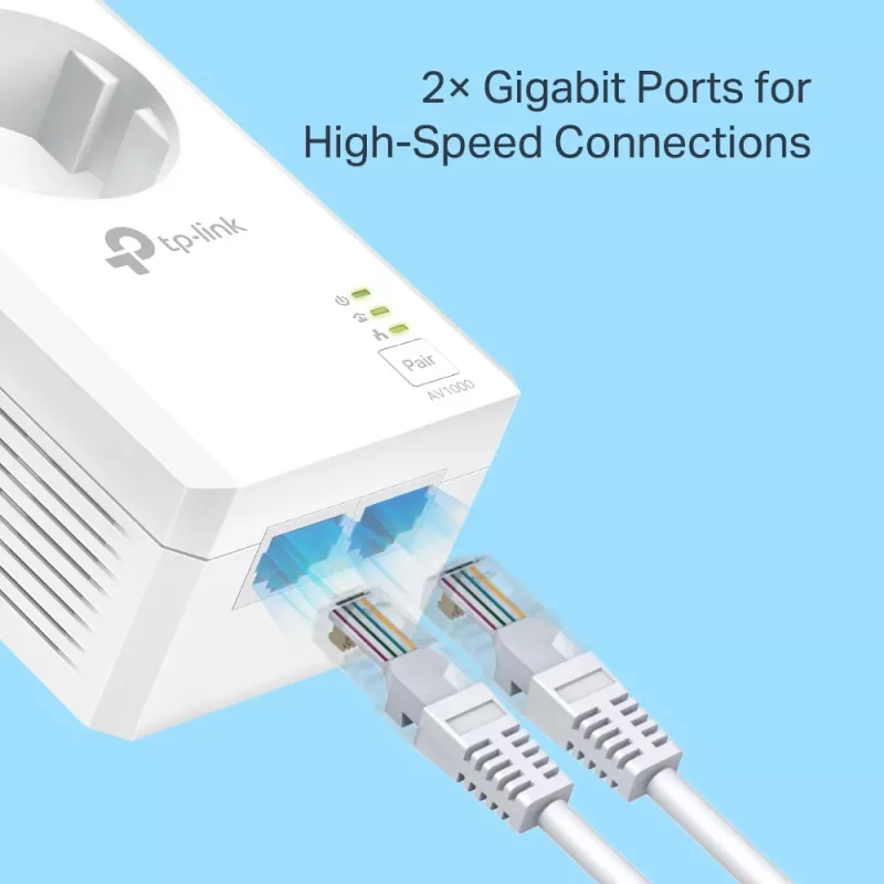 TP-Link TL-PA7027P KIT PowerLine tinklo adapteris 1000 Mbit/s Ethernet LAN Baltas 2 vnt.