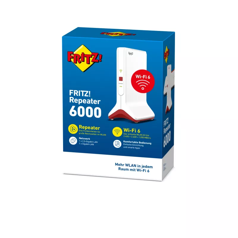 FRITZ!Repeater 6000 stiprintuvas, raudonas, baltas