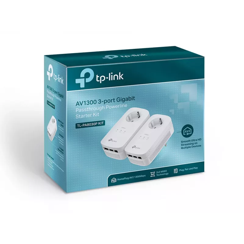 TP-Link TL-PA8030P KIT PowerLine tinklo adapteris 1200 Mbit/s Ethernet LAN Baltas 2 vnt.