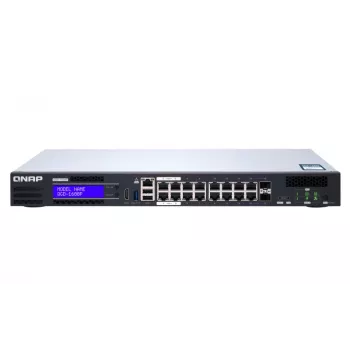 QNAP QGD-1600P valdomas Gigabit Ethernet (10/100/1000) jungiklis su PoE 1U juodai pilkas