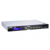 QNAP QGD-1600P valdomas Gigabit Ethernet (10/100/1000) jungiklis su PoE 1U juodai pilkas