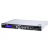 QNAP QGD-1600P valdomas Gigabit Ethernet (10/100/1000) jungiklis su PoE 1U juodai pilkas