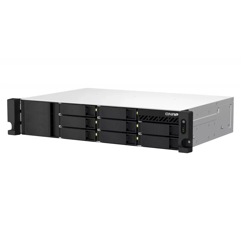 QNAP TS-873AeU-RP NAS stovo (2U) Ryzen Embedded V1500B 4 GB DDR4 0 TB QuTS hero Juoda
