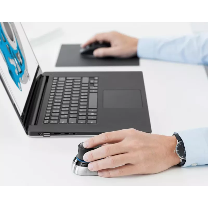 3Dconnexion SpaceMouse Wireless Kit 2 – belaidė 3D pelė su RF, Bluetooth ir USB jungtimi (atidaryta pakuotė)