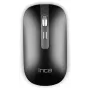 INCA IWM-531RA belaidė Bluetooth ir RF 2,4 GHz pelė – 1600 DPI, tylios jungtys, juoda/sidabrinė