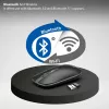 INCA IWM-531RA belaidė Bluetooth ir RF 2,4 GHz pelė – 1600 DPI, tylios jungtys, juoda/sidabrinė