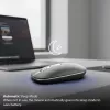 INCA IWM-531RA belaidė Bluetooth ir RF 2,4 GHz pelė – 1600 DPI, tylios jungtys, juoda/sidabrinė