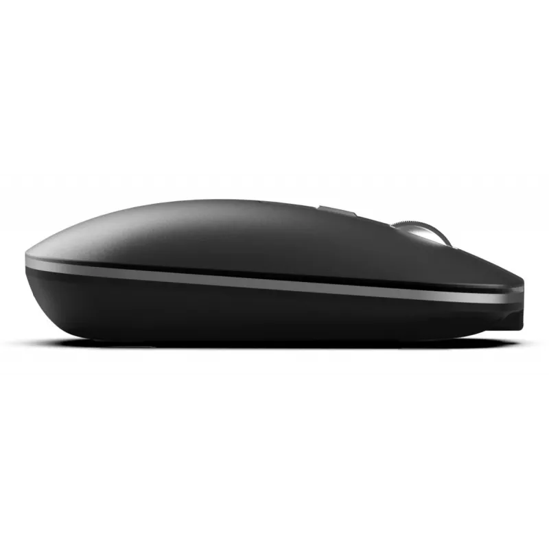 INCA IWM-531RA belaidė Bluetooth ir RF 2,4 GHz pelė – 1600 DPI, tylios jungtys, juoda/sidabrinė