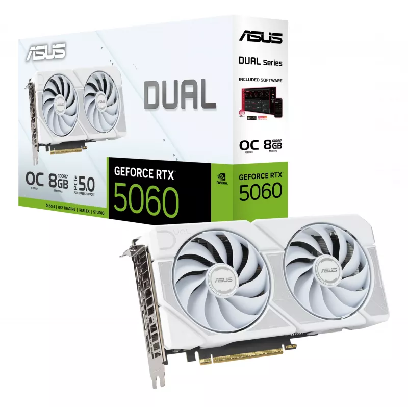 ASUS Dual GeForce RTX 5060 White Edition 8 GB GDDR7