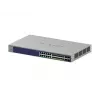Valdomas Gigabit PoE jungiklis Netgear GS728TXUP — 24 × 10/100/1000 RJ-45, 128 Gbps, 1U, montuojamas į stelažą