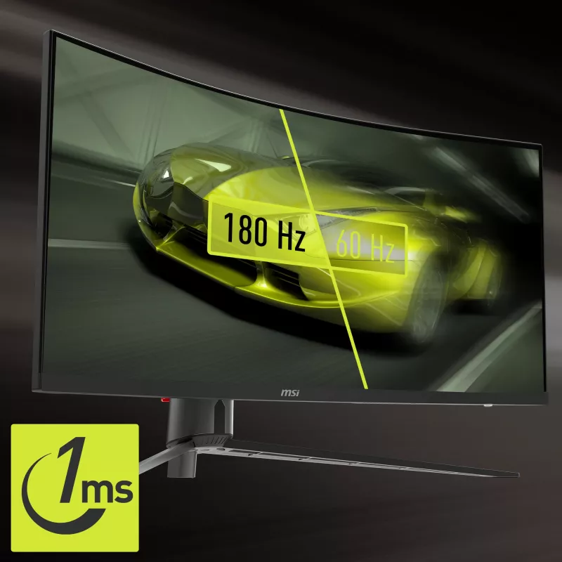 Monitorius MSI MAG 345CQRDE 86,4 cm (34 colių) 3440x1440 pikselių UltraWide Dual Quad HD juodas