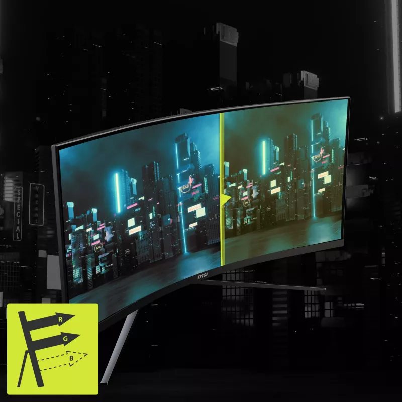 Monitorius MSI MAG 345CQRDE 86,4 cm (34 colių) 3440x1440 pikselių UltraWide Dual Quad HD juodas