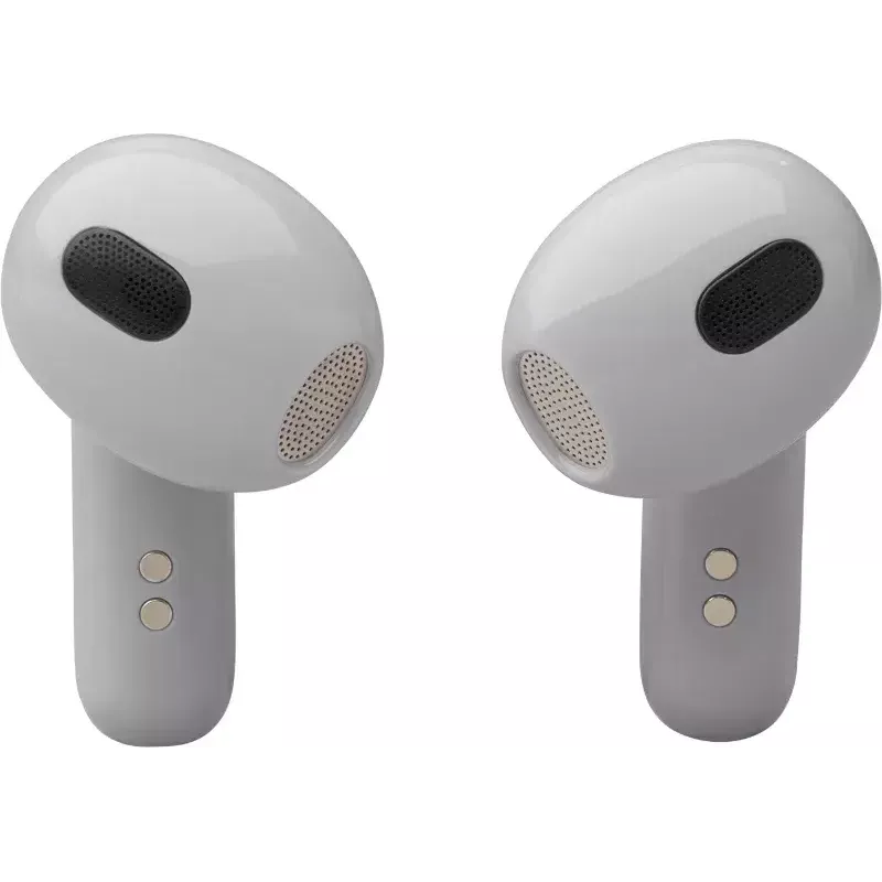 JBL Live Flex 3 belaidės ausinės į ausis, skirtos pokalbiams, muzikai, sportui, kasdieniam naudojimui, sidabrinės