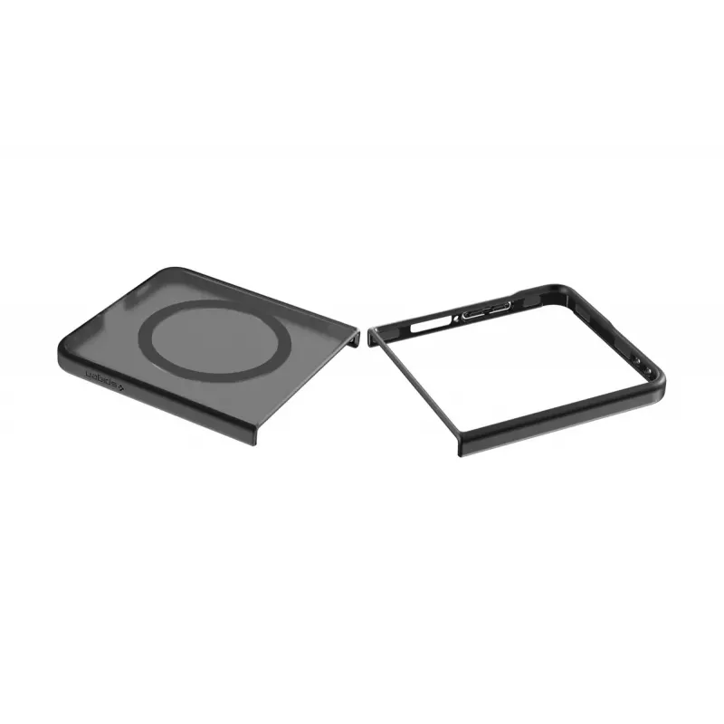Dėklas Flip Samsung Galaxy Z Flip7 — Samsung Spigen Capella Pro, Skaidrus, PC+TPU, 6.9 colio ekranui