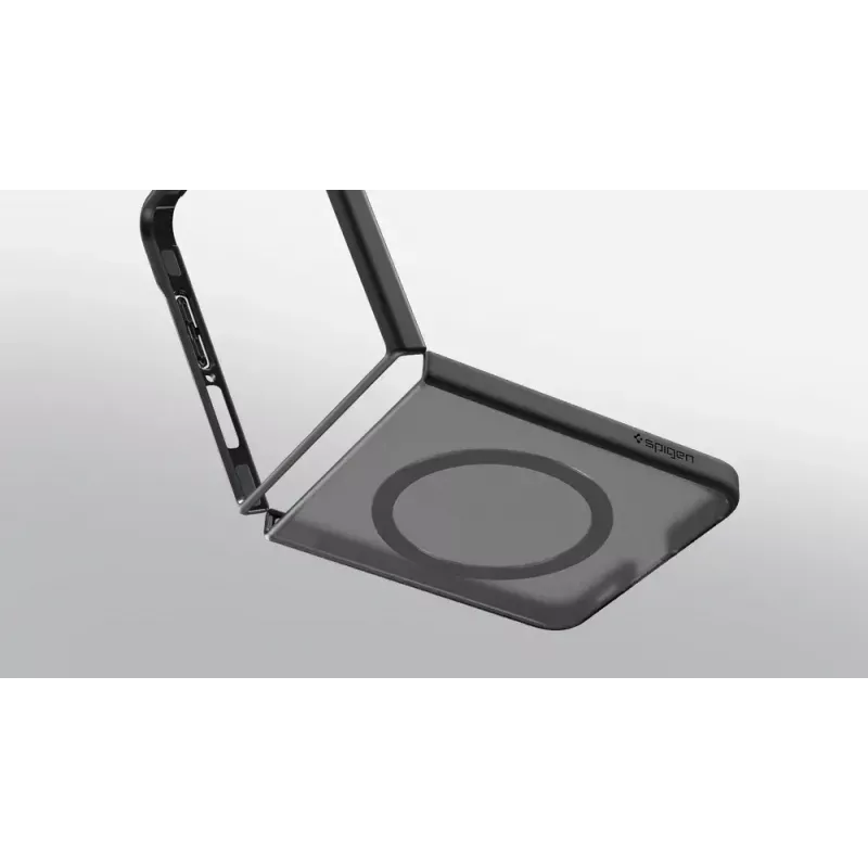 Dėklas Flip Samsung Galaxy Z Flip7 — Samsung Spigen Capella Pro, Skaidrus, PC+TPU, 6.9 colio ekranui