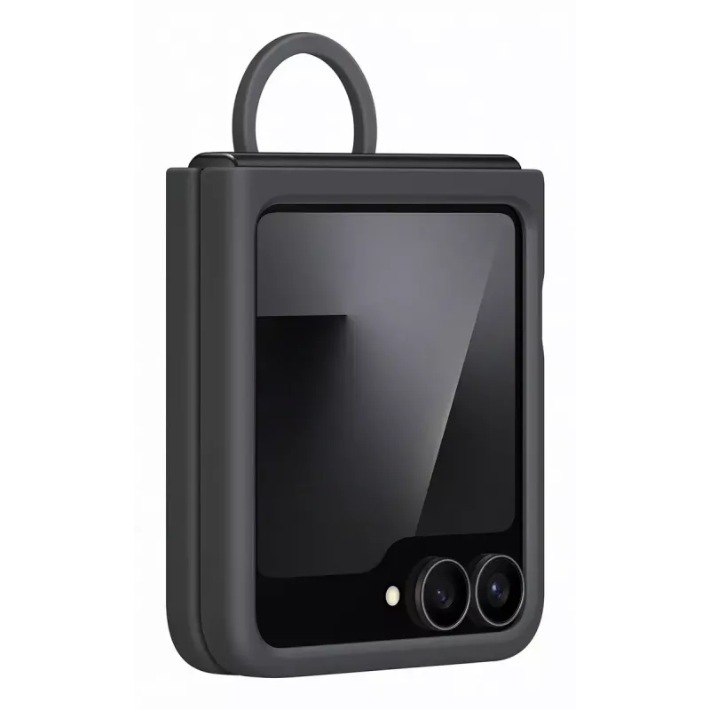 Samsung EF-PF741TBEGWW silikoninis dėklas, skirtas Galaxy Z Flip7 FE, juodas