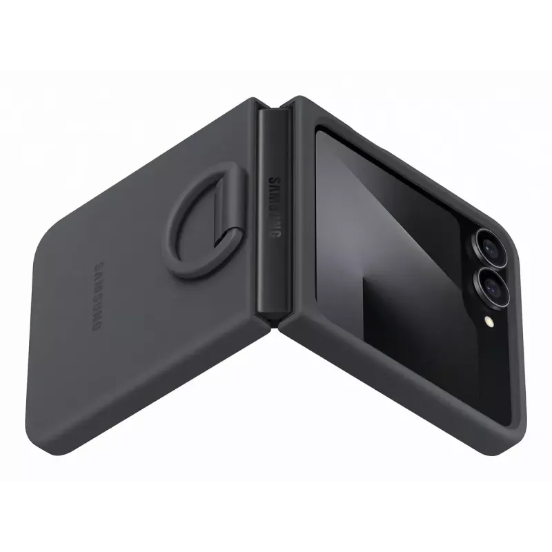 Samsung EF-PF741TBEGWW silikoninis dėklas, skirtas Galaxy Z Flip7 FE, juodas