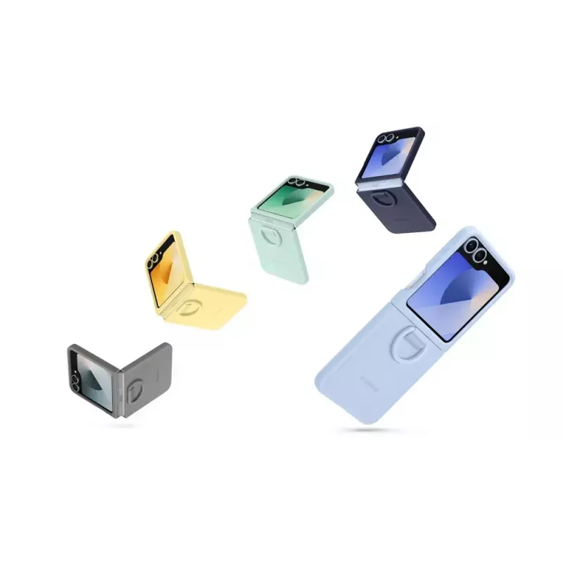 Samsung EF-PF741TBEGWW silikoninis dėklas, skirtas Galaxy Z Flip7 FE, juodas