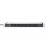 DIGITUS 1U aliumininis PDU stovo kištukinis blokas 12x C13 16A 230VAC 50/60Hz saugos kištukas