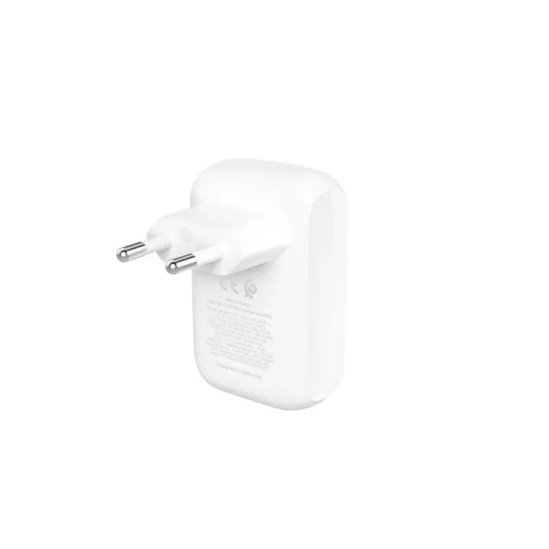 BELKIN BoostCharge 42W+30W USB-C+12W Dvigubas sieninis įkroviklis baltas