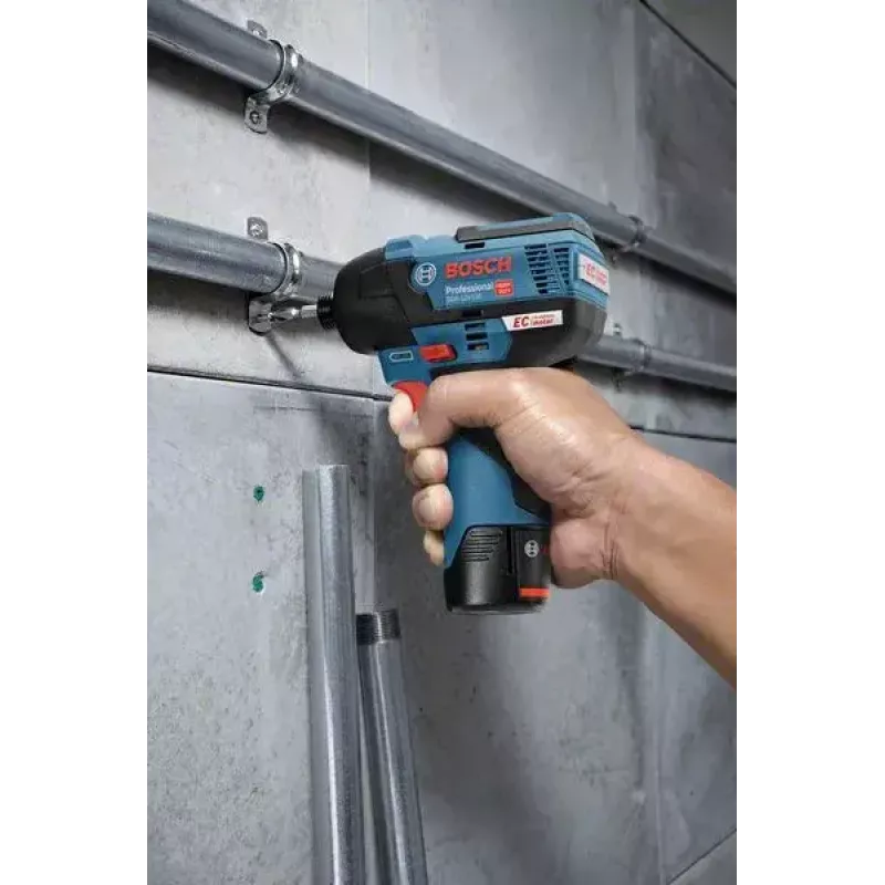 Bosch 0 601 9E0 005 akumuliatorinis veržliaraktis 1/4 colio 3100 RPM 110 N⋅m juodas, mėlynas 12 V