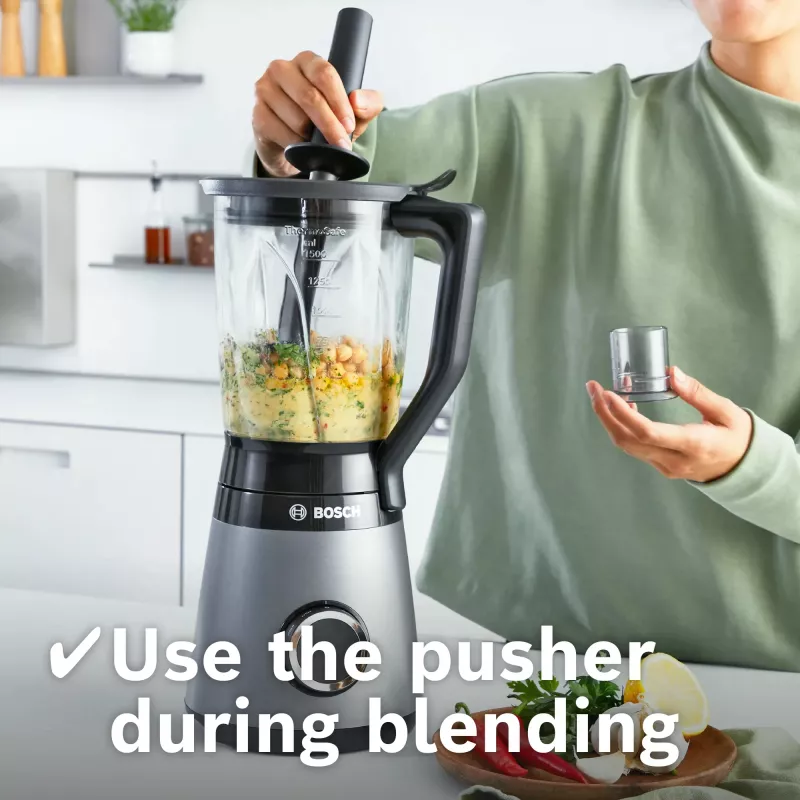 Bosch Serie 4 MMB6177S blenderis 1,5 L stalinis blenderis 1200 W juodas, sidabrinis