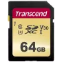 Flash atminties kortelė Transcend 64GB SDXC UHS-I 500S