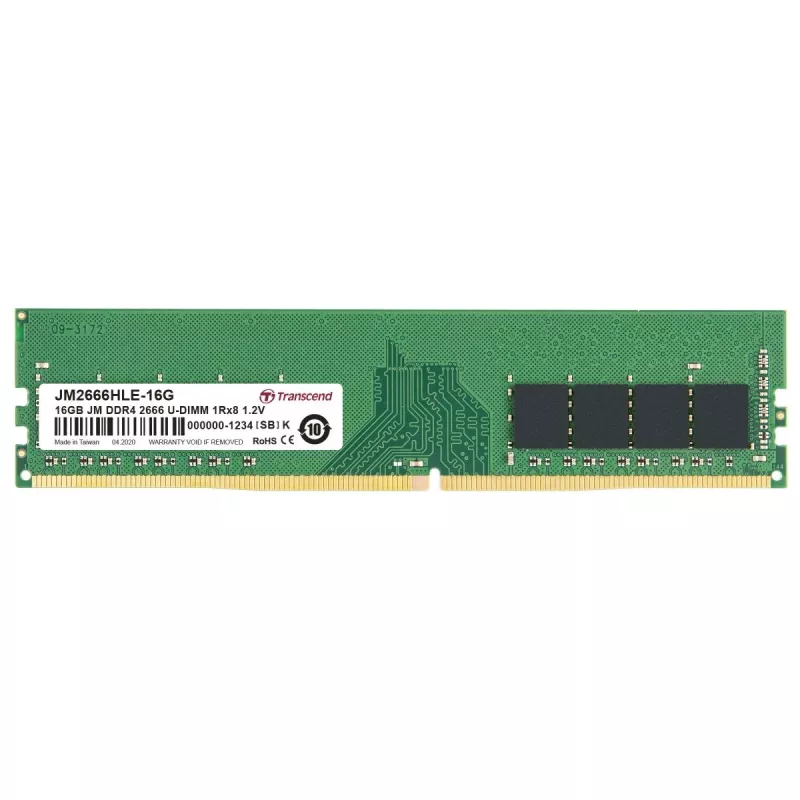 TRANSCEND 16GB JetRam DDR4 2666MHz U-DIMM 1Rx8 1.2V