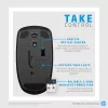 HP Wireless Mouse X200, Ambidextrinė, Optinė, RF belaidė, 1600 DPI, Juoda