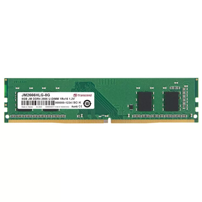 Transcend JetRam JM2666HLG-8G 8 GB DDR4-2666 U-DIMM RAM modulis