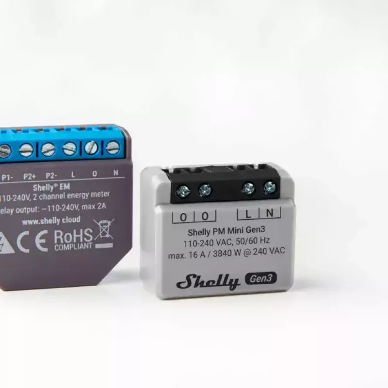 Smart jungiklis Shelly PM Mini Gen3 belaidis 110-240V 1.2W