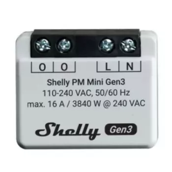 Smart jungiklis Shelly PM Mini Gen3 belaidis 110-240V 1.2W
