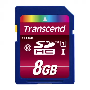 „Transcend“ 8 GB SDHC „Class 10“ UHS-I 600x atminties kortelė TS8GSDHC10U1