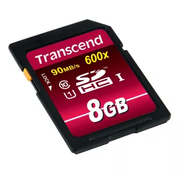 „Transcend“ 8 GB SDHC „Class 10“ UHS-I 600x atminties kortelė TS8GSDHC10U1