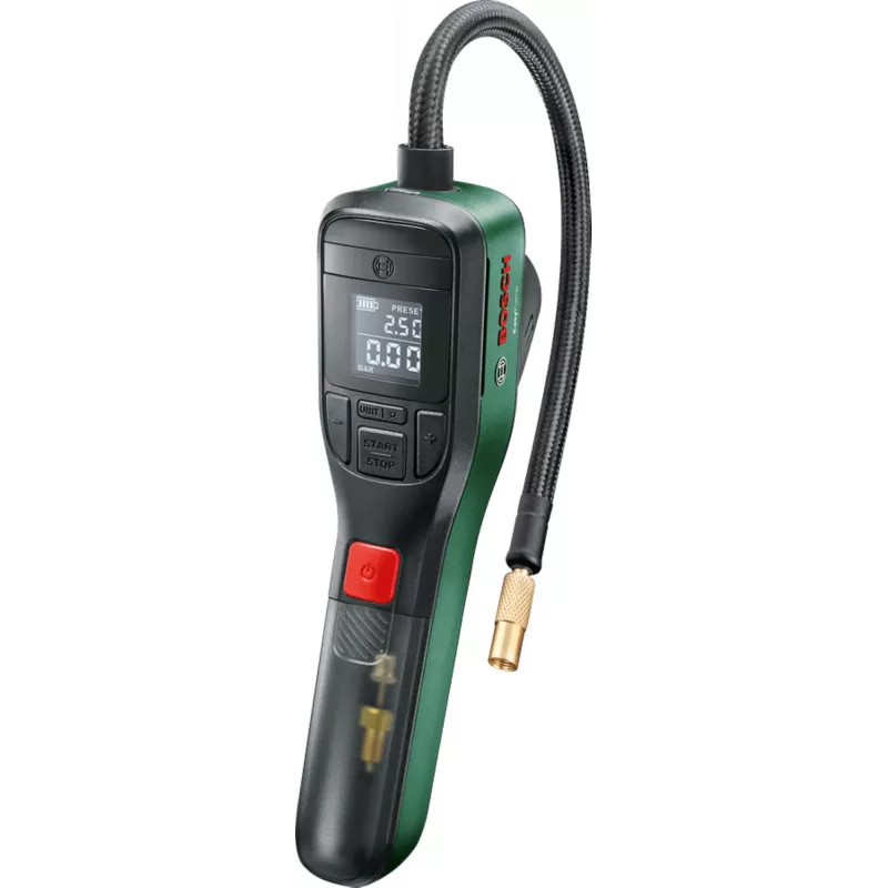 Belaidis elektrinis siurblys Bosch 0.603.947.000 (EasyPump) – nešiojamas, 10 bar, 3000 mAh, USB-C, 10 l/min su žarna ir priedais