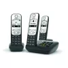 Gigaset A690A Trio juodas – belaidis analoginis telefonas su 3 rageliais