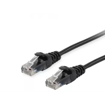 Laidas Patch Equip Cat.6 U/UTP RJ-45 1,0 m Juodas