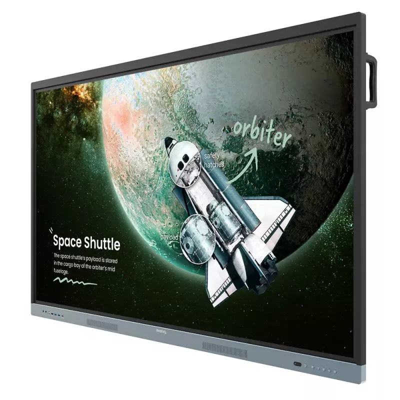 BenQ RE6504 interaktyvus ekranas 165,1 cm (65 colių) 450 cd/m² 4K Ultra HD juodas, pilkas su liečiamuoju ekranu ir integruotu procesoriumi Android