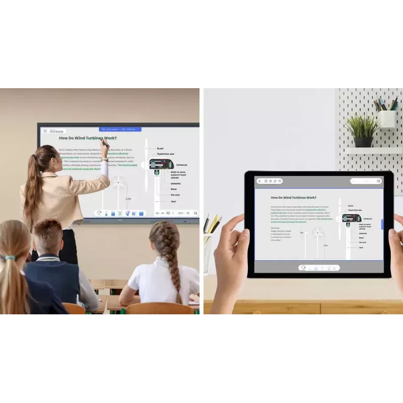 BenQ RE6504 interaktyvus ekranas 165,1 cm (65 colių) 450 cd/m² 4K Ultra HD juodas, pilkas su liečiamuoju ekranu ir integruotu procesoriumi Android