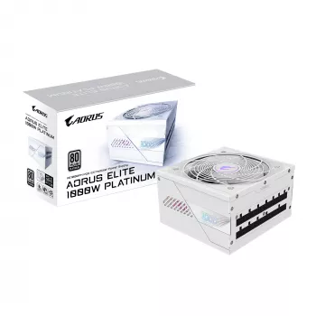 Maitinimo blokas GIGABYTE AORUS ELITE P1000W ATX 3.1 1000W 80 PLUS Platinum Pilnai modulinis Baltas, 6x (6+2) PCIe, 8 SATA