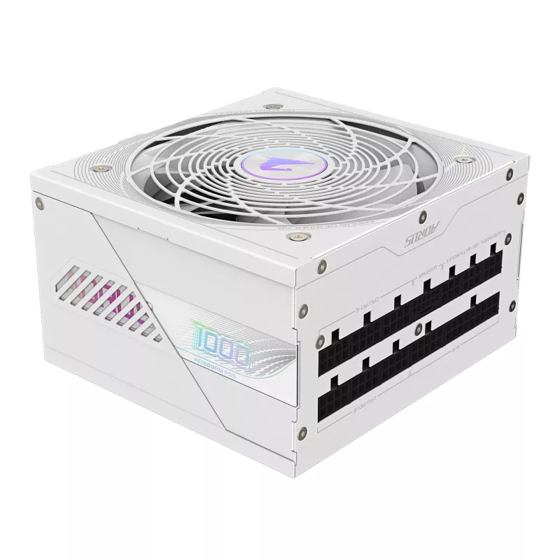 Maitinimo blokas GIGABYTE AORUS ELITE P1000W ATX 3.1 1000W 80 PLUS Platinum Pilnai modulinis Baltas, 6x (6+2) PCIe, 8 SATA