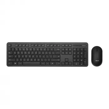 ASUS CW100 belaidė klaviatūra ir pelė, universalus RF belaidis ryšys + USB, juoda