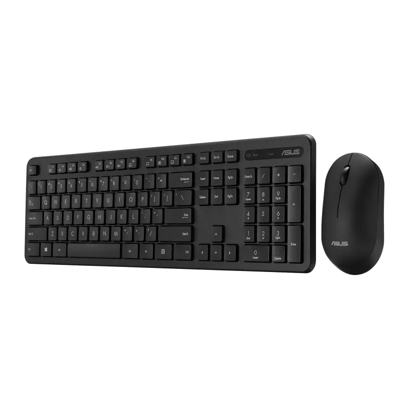 ASUS CW100 belaidė klaviatūra ir pelė, universalus RF belaidis ryšys + USB, juoda