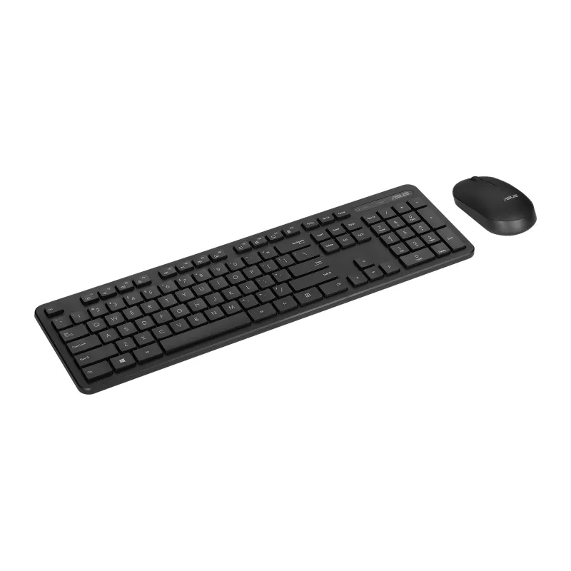 ASUS CW100 belaidė klaviatūra ir pelė, universalus RF belaidis ryšys + USB, juoda