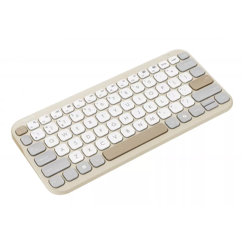 ASUS Marshmallow KW100 belaidė klaviatūra Bluetooth QWERTZ smėlio, pilka, balta