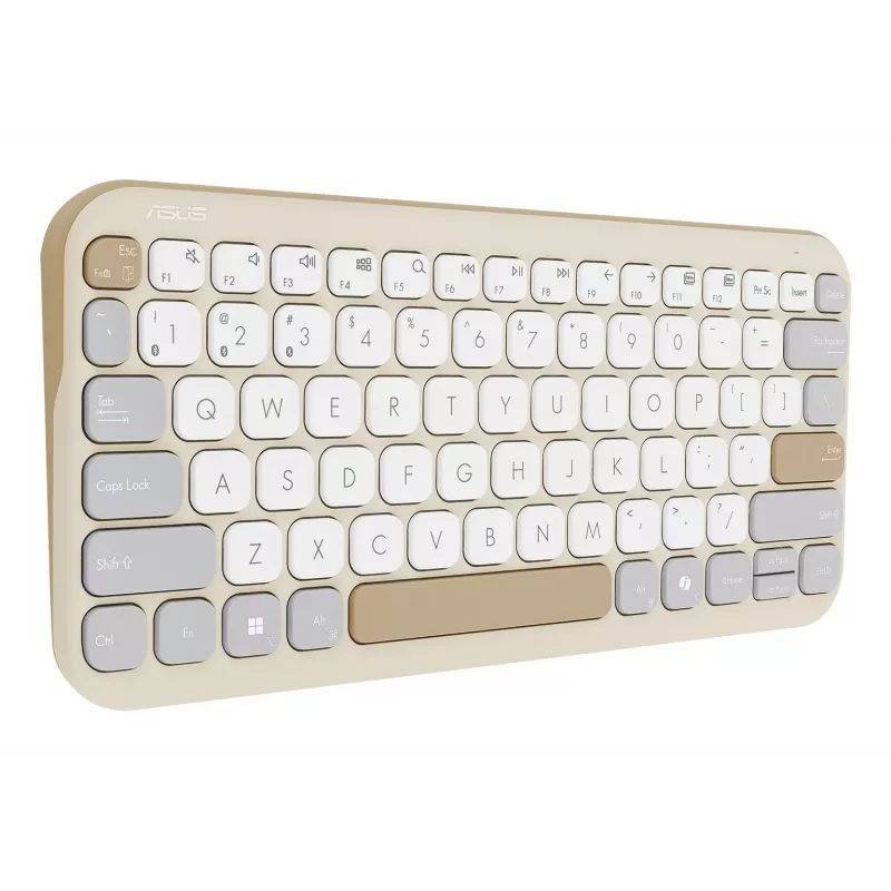 ASUS Marshmallow KW100 belaidė klaviatūra Bluetooth QWERTZ smėlio, pilka, balta