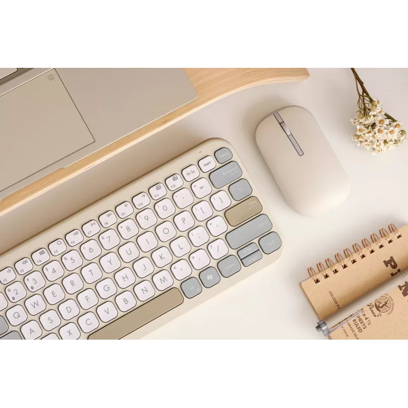 ASUS Marshmallow KW100 belaidė klaviatūra Bluetooth QWERTZ smėlio, pilka, balta