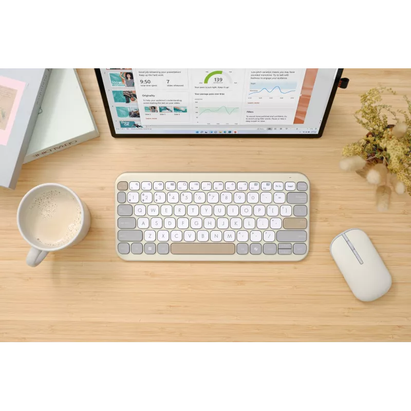 ASUS Marshmallow KW100 belaidė klaviatūra Bluetooth QWERTZ smėlio, pilka, balta